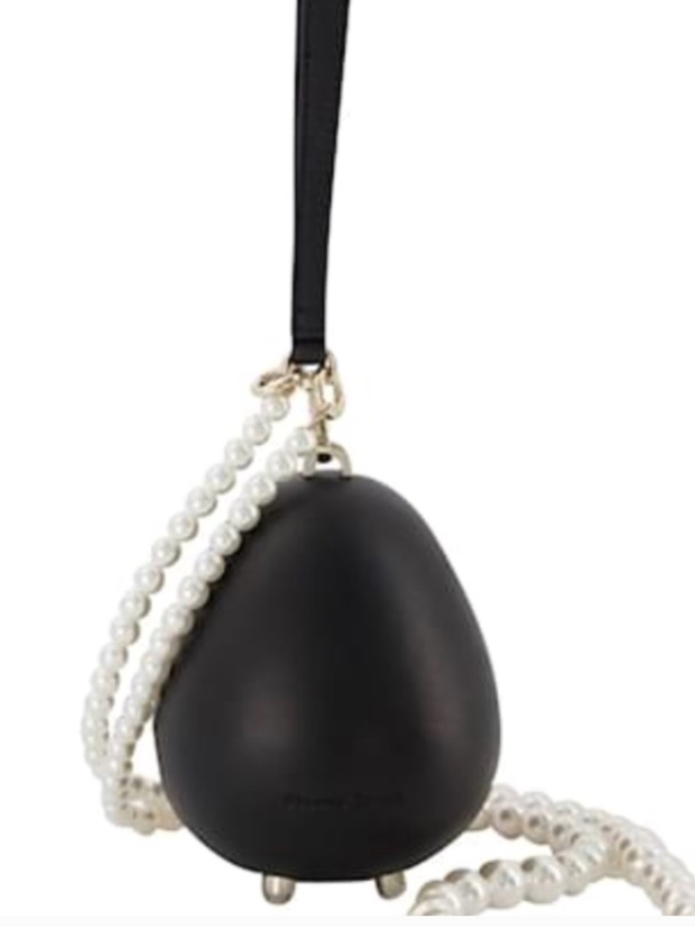(for M.) Simone Rocha Micro Egg Leather Bag with Pearl Chain
